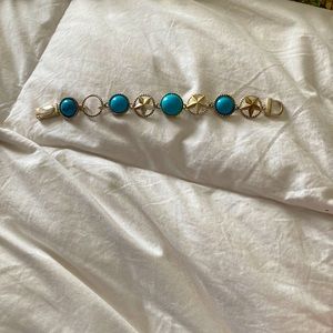 Blue stone and star bracelet
